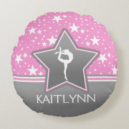 Gymnastik unter den Sternen im Rosa mit IHREM Rundes Kissen