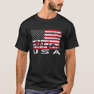 Gymnastik USA Vintag American Flag T Shirt