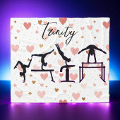 Gymnastik Valentine Pink Hearts Personalisiert Fleecedecke