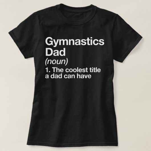 Gymnastik Vater Definition Sonnensport T-Shirt (Design vorne)