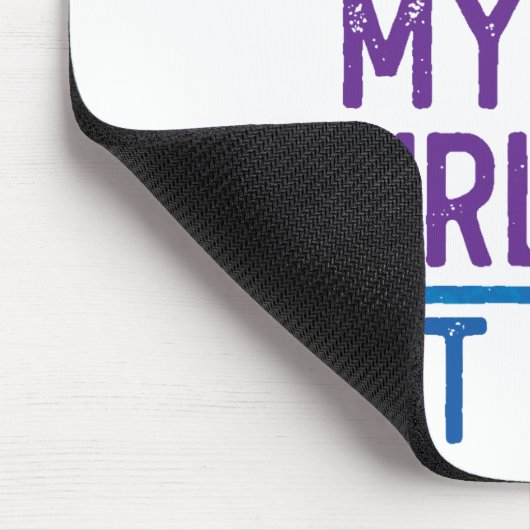 Gymnastik Vater Mama, das ist mein Mädchen da drau Mousepad (Ecke)