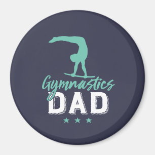 Gymnastik Vater Vater mit Gymnast Girl Daughter Magnet