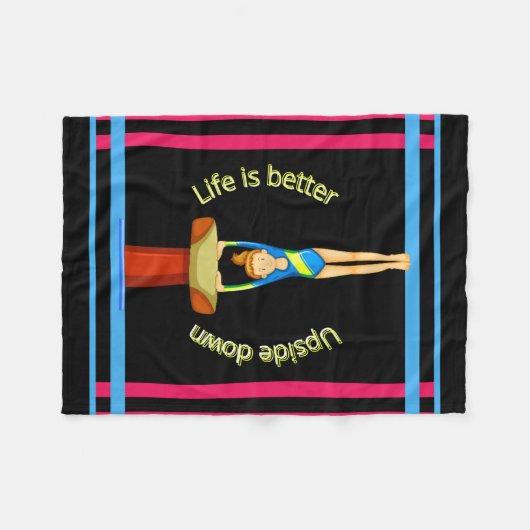 Gymnastik Vault Life ist besser Fleecedecke (Vorderseite (Horizontal))