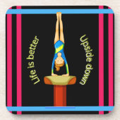 Gymnastik Vault Life ist besser Getränkeuntersetzer (Vorderseite)