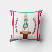 Gymnastik Vault Life ist besser Kissen (Rückseite)