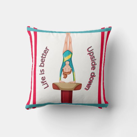 Gymnastik Vault Life ist besser Kissen (Rückseite)