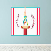 Gymnastik Vault Life ist besser Leinwanddruck (Insitu (Holzboden))