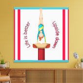 Gymnastik Vault Life ist besser Leinwanddruck (Insitu (Wohnzimmer))