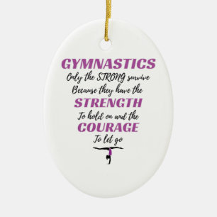 Gymnastik verleiht dem Starken Überlebensgymnasti Keramik Ornament