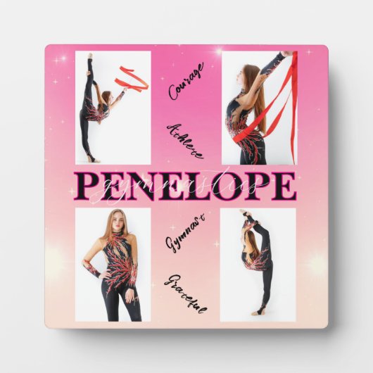 Gymnastik verworren Pink 4 Foto Förderung Fotoplatte (Vorderseite)