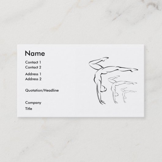 Gymnastik Visitenkarte (Vorderseite)