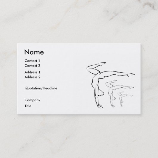 Gymnastik Visitenkarte (Vorderseite)