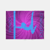 Gymnastik Vlies Decke. Personalisierter Name. Fleecedecke (Vorderseite (Horizontal))