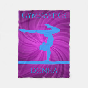 Gymnastik Vlies Decke. Personalisierter Name. Fleecedecke