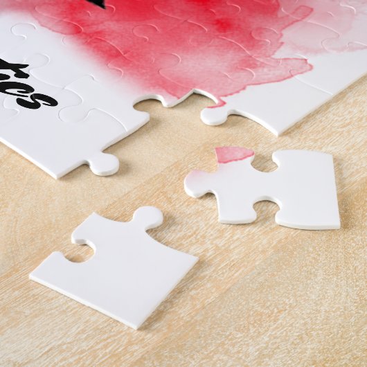 Gymnastik Wasserfarbensplash Personalisiert Puzzle (Seite)