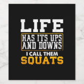 Gymnastik Weight Squash Männer Frauen Weinetikett (Einzelnes Label)