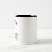 Gymnastik Weihnachten Elf auf Beam Zweifarbige Tasse (Mittel)