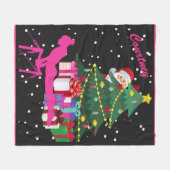 Gymnastik Weihnachten: Santa Bring Me Gymnastik Ba Fleecedecke (Vorderseite (Horizontal))