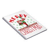 Gymnastik Weihnachts-Elf auf Beam Notizblock (Rechte Seite)