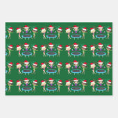Gymnastik Weihnachtsgymnastik Girls Niedlich Green Geschenkpapier Set (Vorderseite)