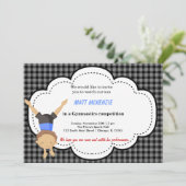 Gymnastik-Wettbewerb Junge Einladung (Stehend Vorderseite)