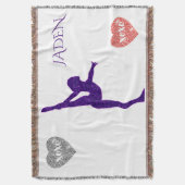 Gymnastik wirft eine Decke. XOXO Decke (Vorderseite Vertikal)