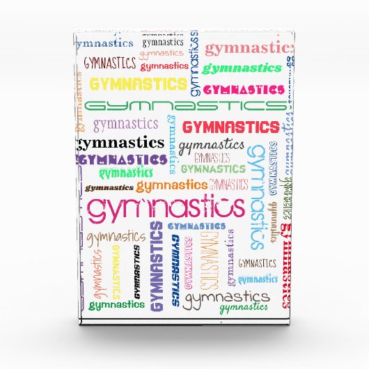 Gymnastik Word Art Foto Block (Vorderseite)