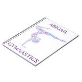 Gymnastik Word Art Spiral Notebook Notizblock (Linke Seite)