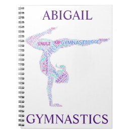 Gymnastik Word Art Spiral Notebook Notizblock