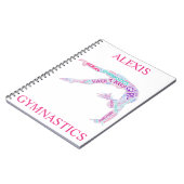 Gymnastik Word Art Spiral Notebook Notizblock (Linke Seite)