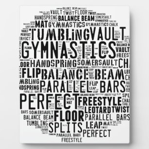 Gymnastik Word Cloud Fotoplatte