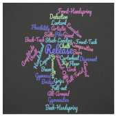 Gymnastik Word Cloud Stoff (Muster)