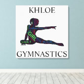 Gymnastik Word Kunstkunst Gebrauchte Leinwände dru Leinwanddruck (Insitu (Holzboden))