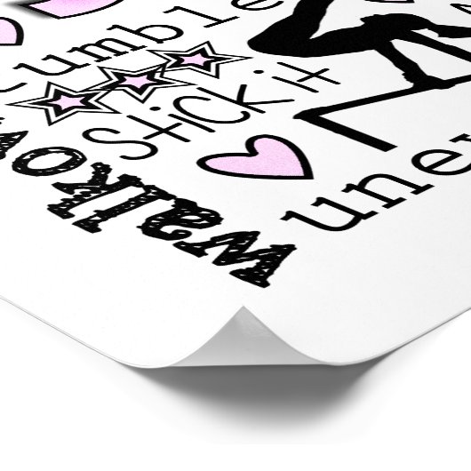 Gymnastik Worte 2 Poster (Ecke)