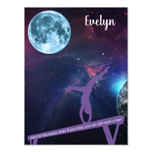 Gymnastik Ziel für den Mond Fotodruck (Vorne)