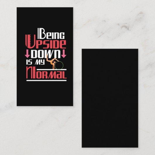 Gymnastik Zitat Gymnast Tumbling Athleten Visitenkarte (Vorne/Hinten)