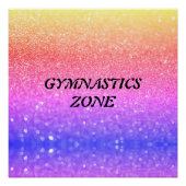 Gymnastik Zone Rainbow Sparkle Glossgedicht Poster (Vorderseite)