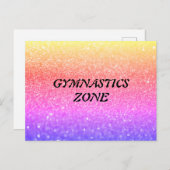 Gymnastik Zone Regenbogen Sparkasse Postkarte (Vorne/Hinten)