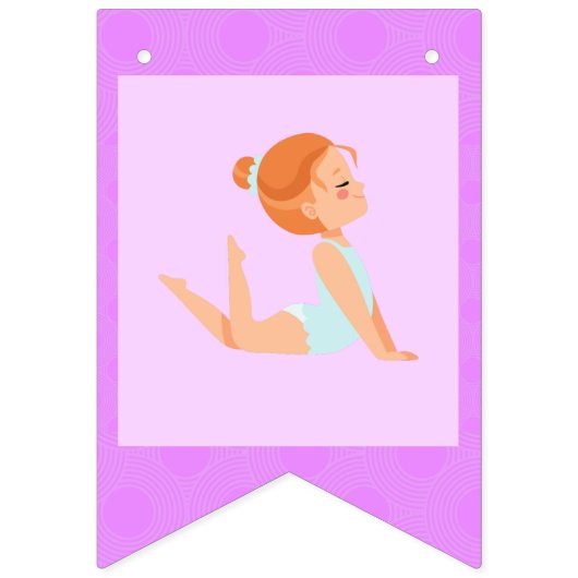 Gymnastik zum Geburtstag Wimpelkette (Erste Fahne)