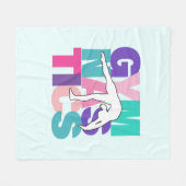 Gymnastik Zurück in die Zukunft Kunst in Rosa, Lil Fleecedecke (Vorderseite (Horizontal))