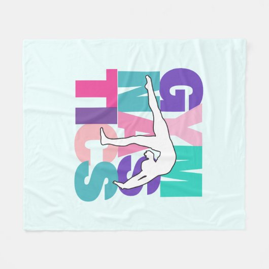 Gymnastik Zurück in die Zukunft Kunst in Rosa, Lil Fleecedecke (Vorderseite (Horizontal))