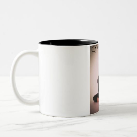Gymnastik zwei Töne Kaffee Tasse. Zweifarbige Tasse (Links)