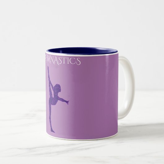 Gymnastik zwei Töne Kaffee Tasse. Zweifarbige Tasse (VorderseiteRechts)