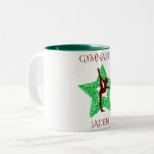 Gymnastik zwei tönende personalisierte Kaffee-Tass Zweifarbige Tasse (Vorderseite Links)
