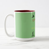 GYMNASTIK ZWEI TONNEN TASSE IN SAGE/MAROON. (Links)