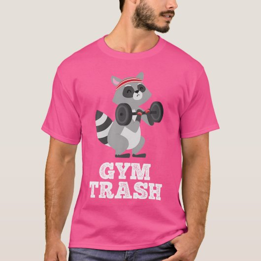 Gymnastikabfall Shirt Raccoon Funny Workshop (Vorderseite)