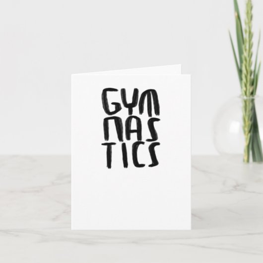 Gymnastikaufkleber Karte (Vorderseite)