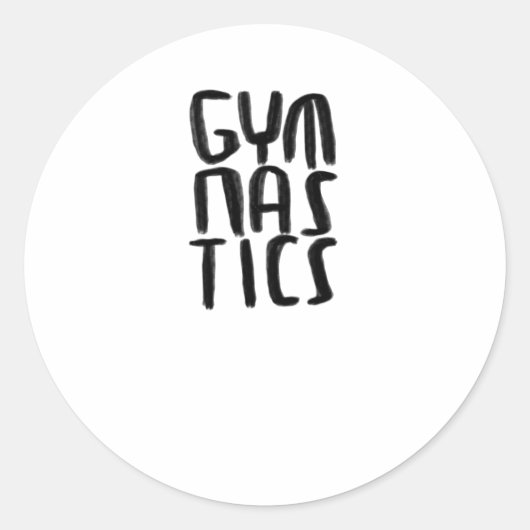 Gymnastikaufkleber Runder Aufkleber (Vorderseite)