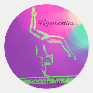 Gymnastikaufkleber Runder Aufkleber