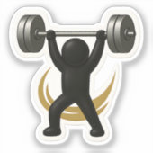 Gymnastikaufkleber - Weightlifter Aufkleber (Vorderseite)